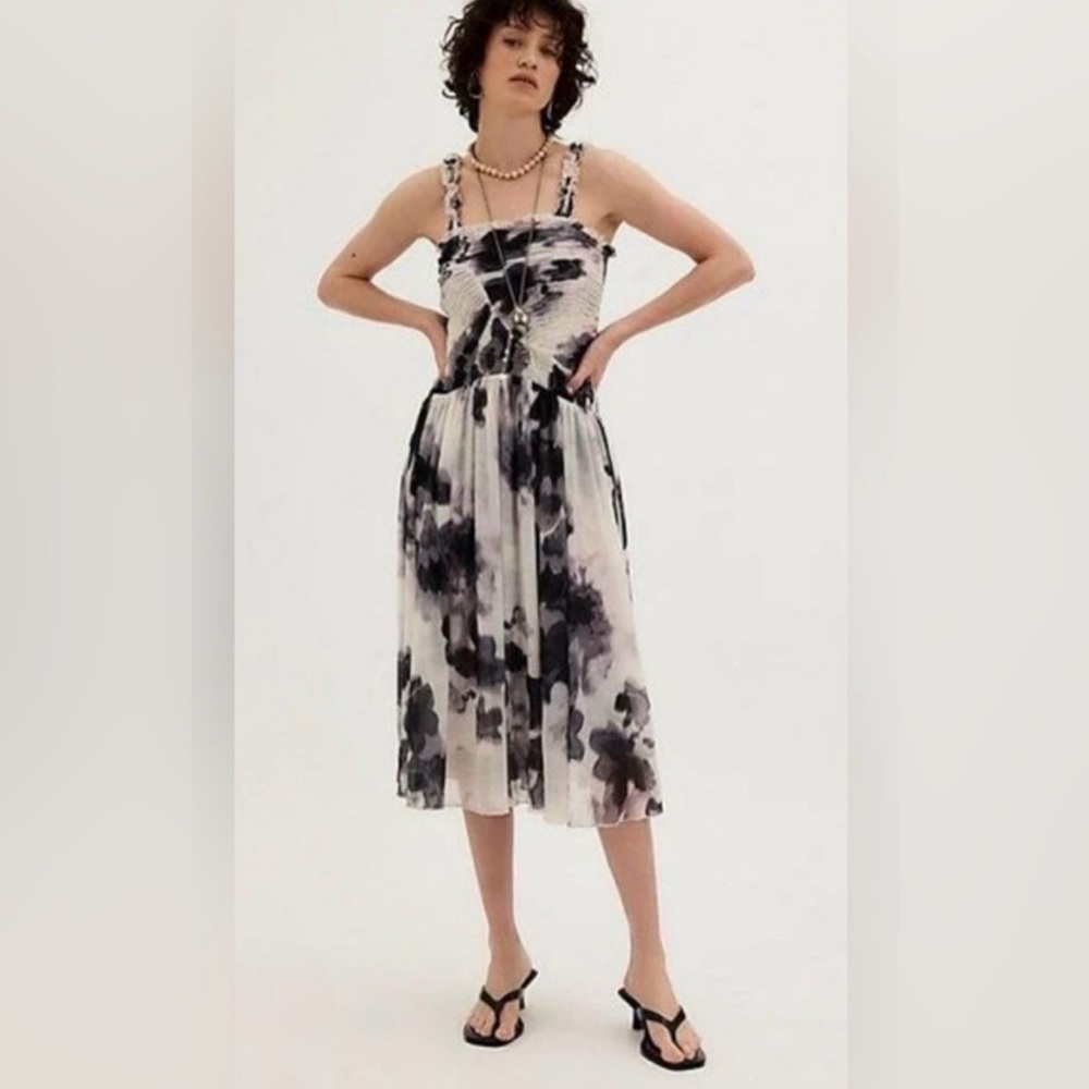 Free People Tessa Smocked Midi Dress
